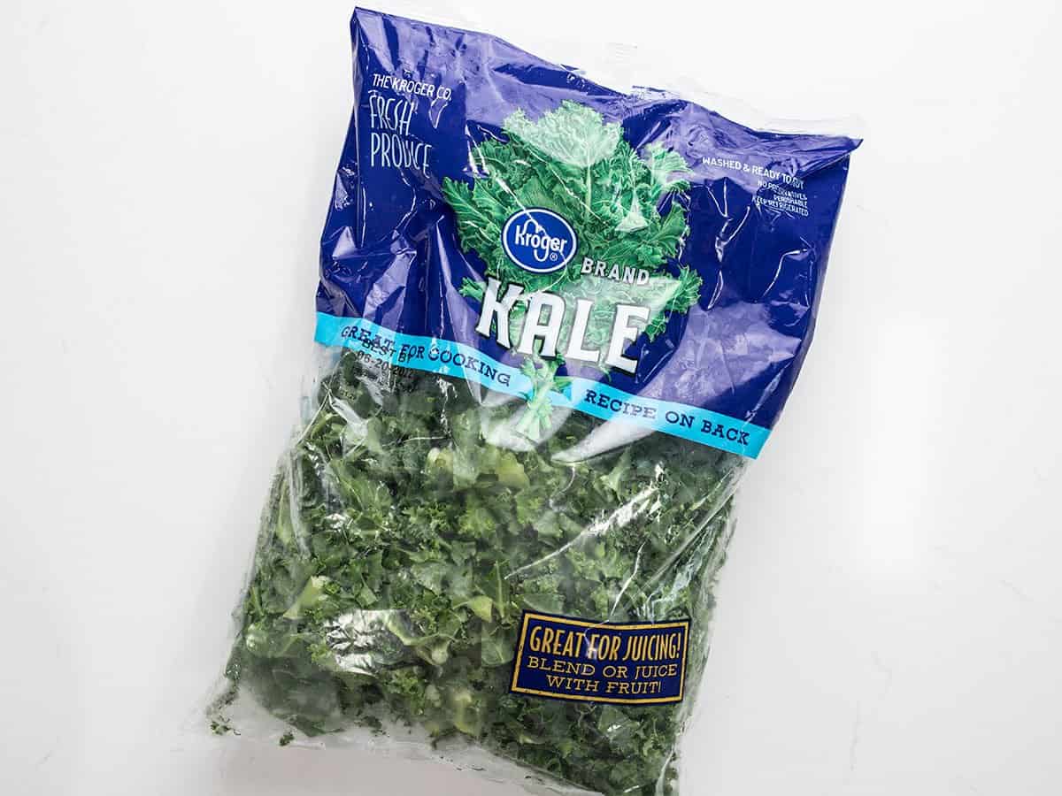 Bag of pre-chopped kale.