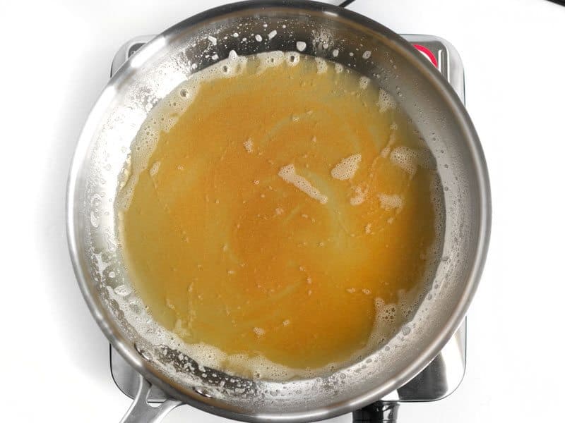 Deep Golden Butter solids, no more foam on melted butter