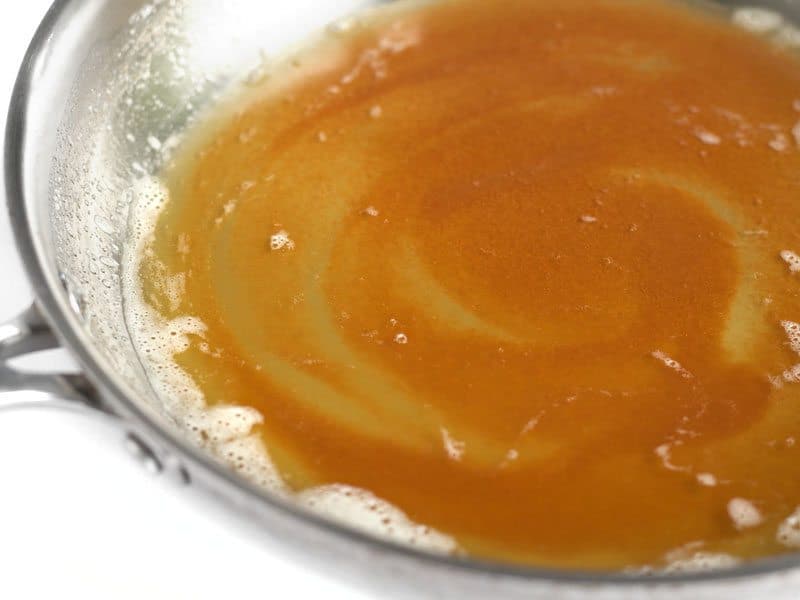 Brown Butter in the skillet Close Up