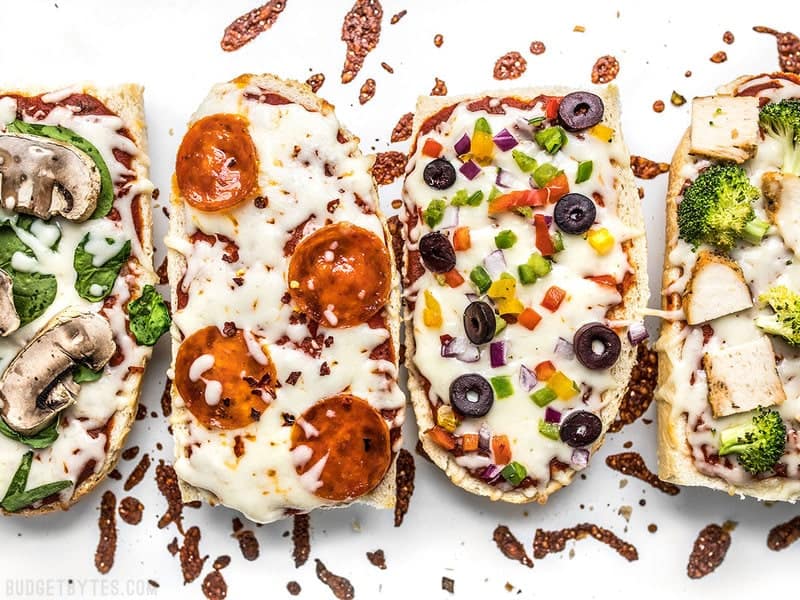 French Bread Pizza is the perfect budget-friendly fast and easy weeknight dinner. Customize the toppings to fit your taste buds or what you have on hand!