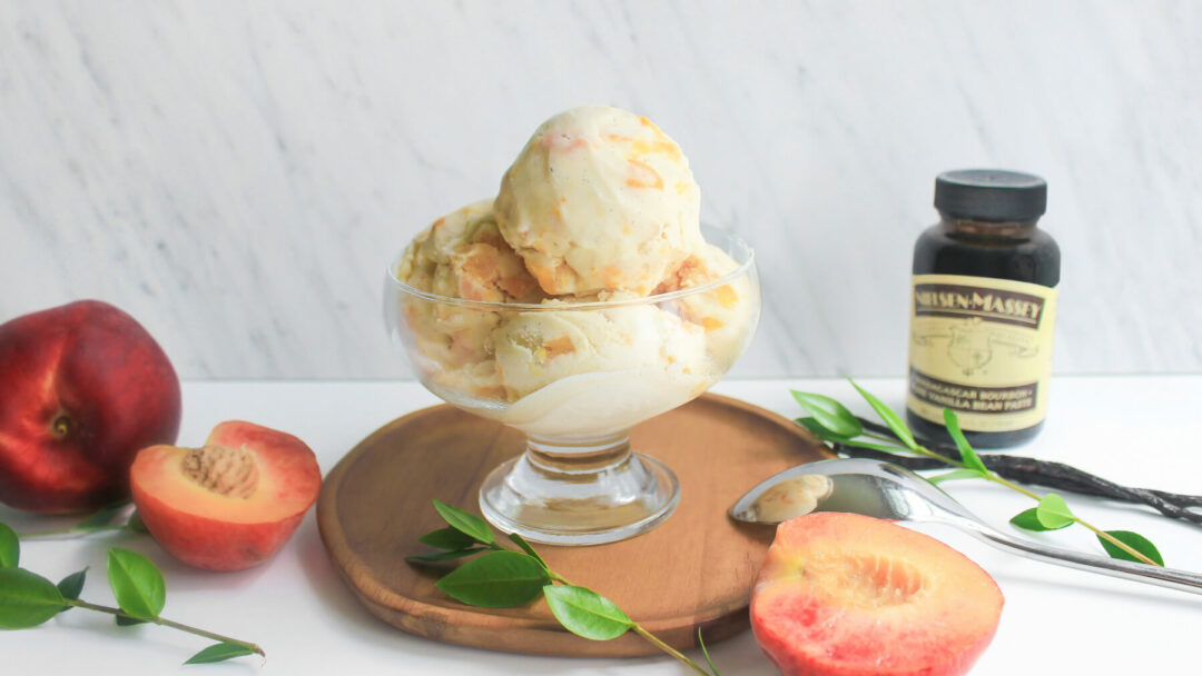 No Churn Balsamic Peach Ice Cream recipe 01