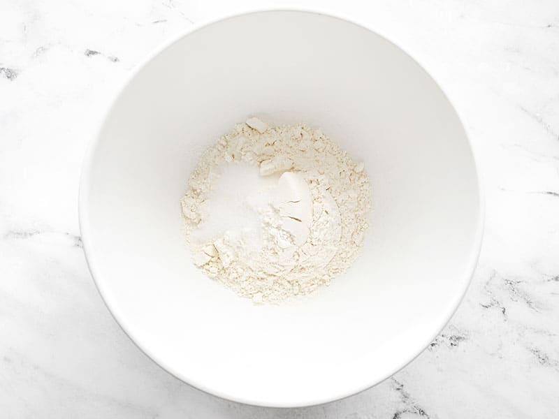 Flour and salt in a bowl