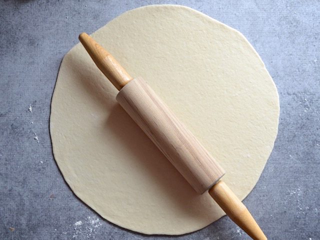 Rolled pizza Dough