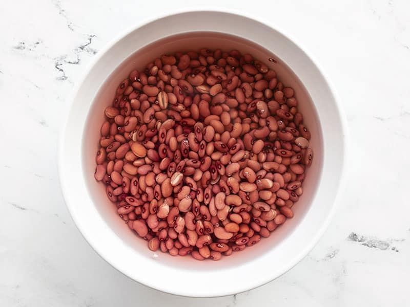 Soaked Beans in a bowl with water