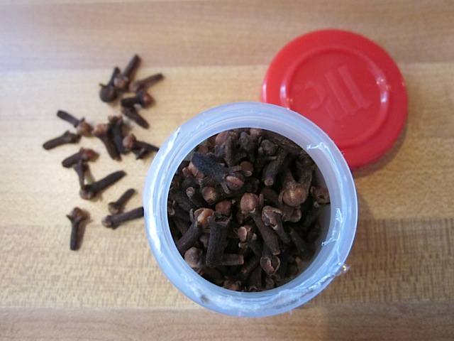 close up of whole cloves