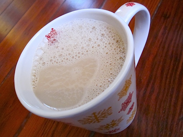 Finished Chai tea in mug 
