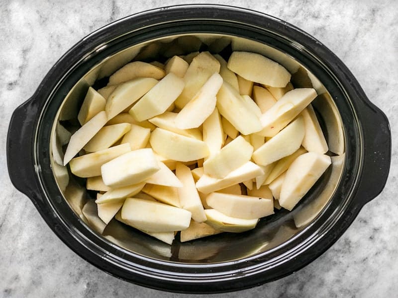 Sliced Apples in Slow Cooker