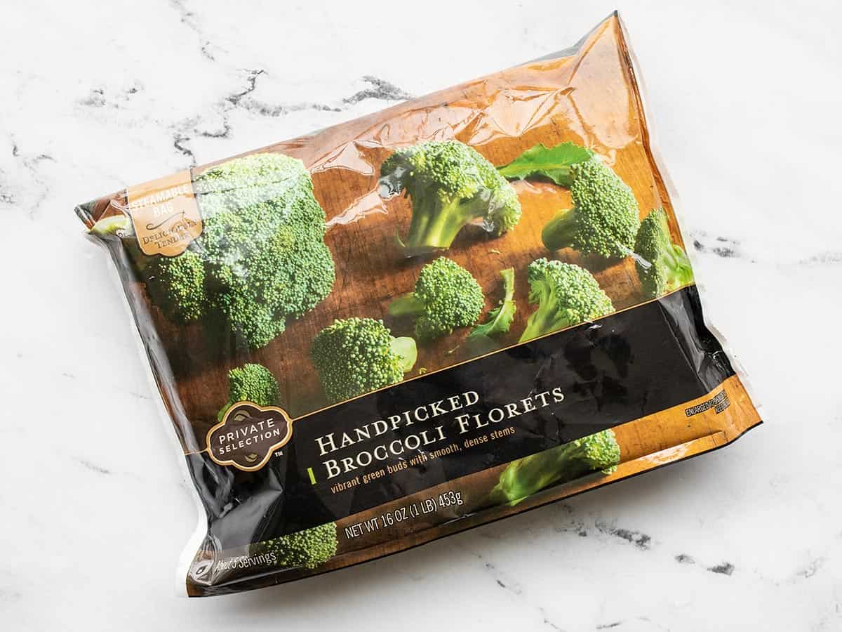 package of frozen broccoli florets