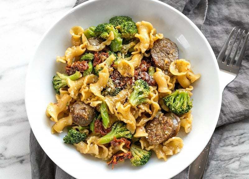 How to Make Sausage Pasta with Sun Dried Tomato