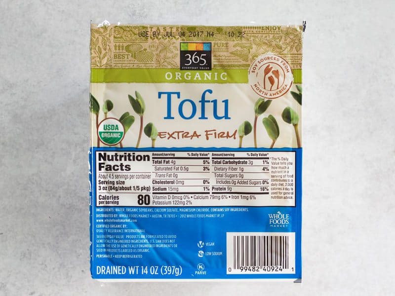Extra Firm Tofu package