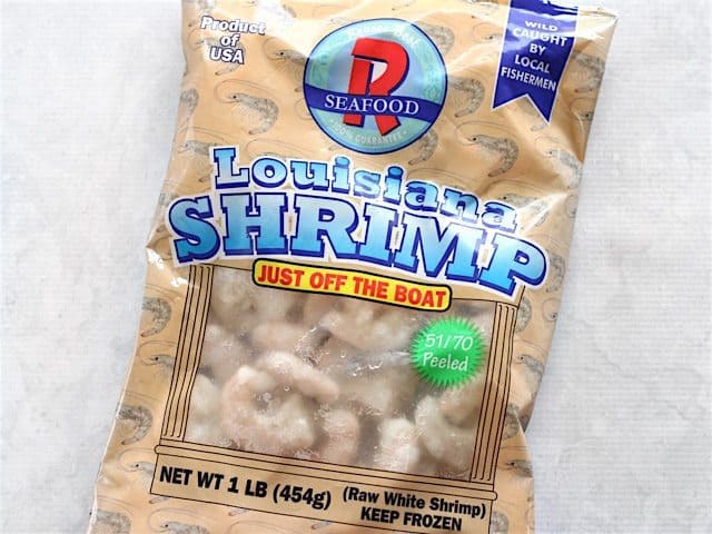 Frozen Shrimp in the package