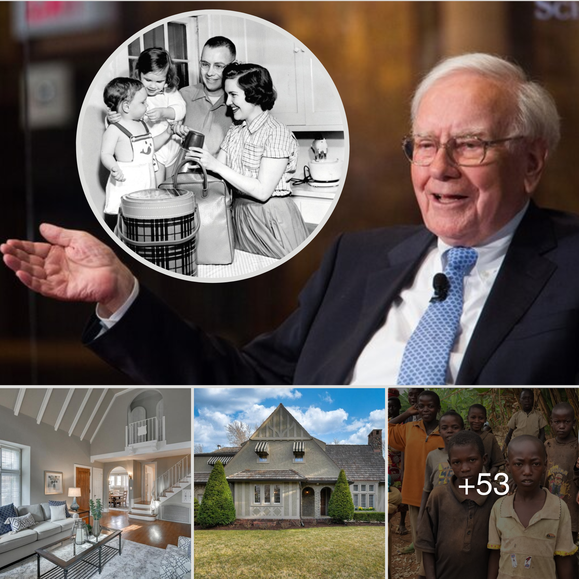 Billionaire Warren Buffett only lives in house worth 0.0001% of his net worth, the rest is used to help the poor